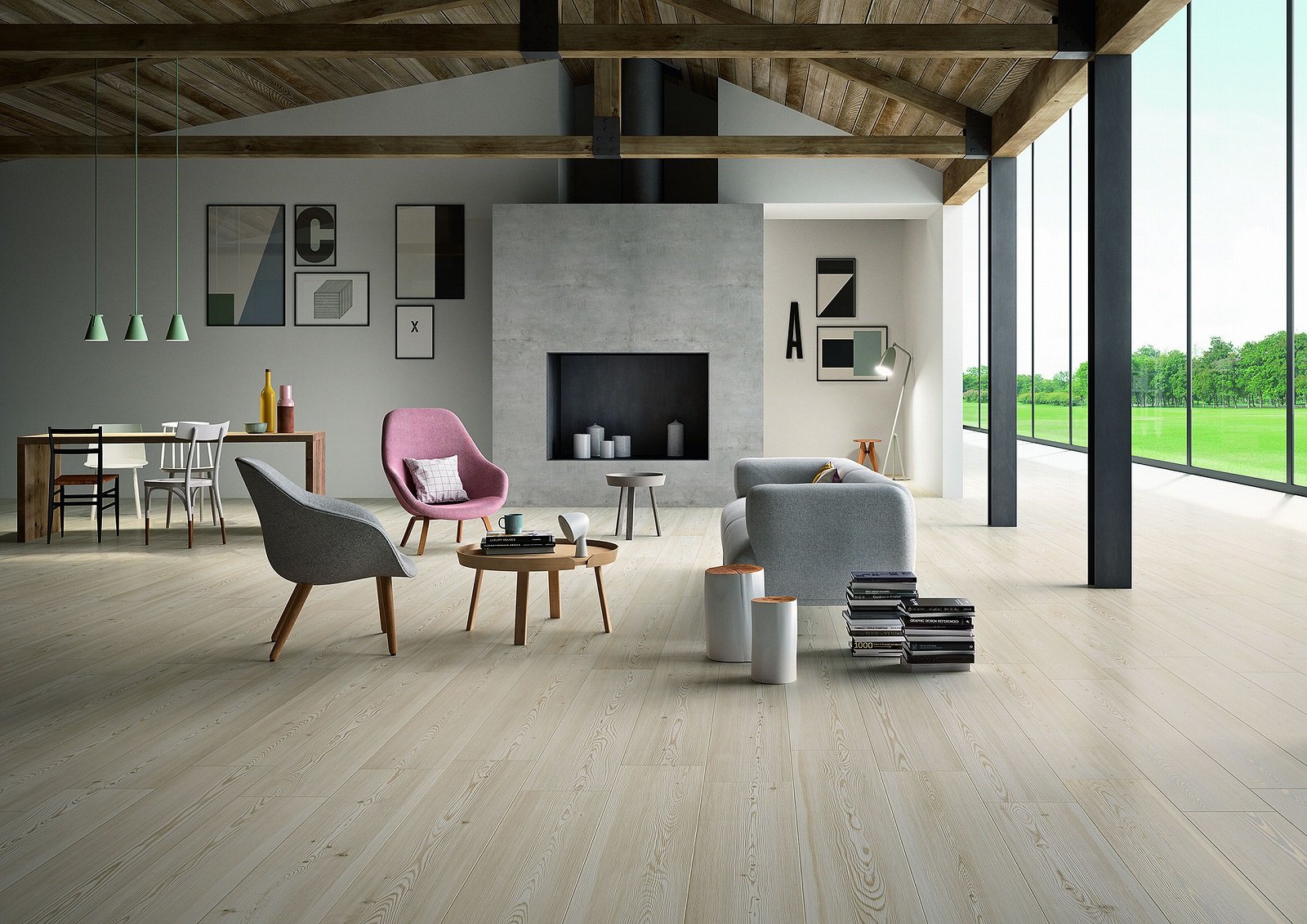 Pavimenti per il soggiorno: marmo, effetto marmo ed estetica legno ... Pavimenti per soggiorno foto