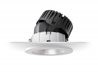 Il proiettore da incasso a led è caratterizzato da due diversi sistemi ottici che danno vita a cinque diversi effetti luminosi. Si presenta in varie potenze ma un solo diametro da incasso, due diverse altezze e molteplici configurazioni. Sono previste versioni fisse o orientabili con puntamento meccanico e blocco, finitura trimless a scomparsa totale o finitura classic personalizzabile con anelli e riflettori di vari colori. Misura Ø 12/25 cm e costa 150 euro (Iva esclusa) nella versione fissa con driver elettronico incluso. CCTLed Architectural mini di Targetti Il proiettore da incasso a led è caratterizzato da due diversi sistemi ottici che danno vita a cinque diversi effetti luminosi. Si presenta in varie potenze ma un solo diametro da incasso, due diverse altezze e molteplici configurazioni. Sono previste versioni fisse o orientabili con puntamento meccanico e blocco, finitura trimless a scomparsa totale o finitura classic personalizzabile con anelli e riflettori di vari colori. Misura Ø 12/25 cm e costa 150 euro (Iva esclusa) nella versione fissa con driver elettronico incluso. CCTLed Architectural mini di Targetti