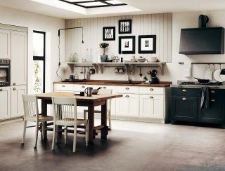 cucina il blocco cottura freestanding laccato opaco effetto ghisa, con piano in Quarz Perla Favilla di Scavolini cucina il blocco cottura freestanding laccato opaco effetto ghisa, con piano in Quarz Perla Favilla di Scavolini