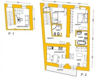 planimetria con arredi