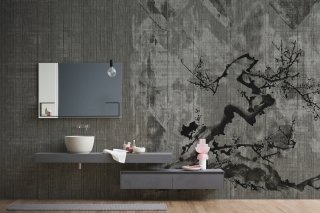 rivestimento Sakura di Inkiostro Bianco in fibra di vetro o vinile rivestimento Sakura di Inkiostro Bianco in fibra di vetro o vinile