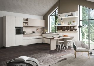 cucina aperta sul soggiorno First di Snaidero cucina aperta sul soggiorno First di Snaidero