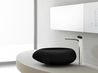Rubinetto al piano Synergy Stone 95 per lavabo a catino, misura XXL Rubinetto al piano Synergy Stone 95 per lavabo a catino, misura XXL