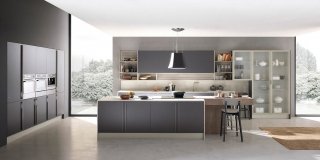 cucina aperta sul living Marina laser di Febal Casa cucina aperta sul living Marina laser di Febal Casa