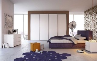 letto Sand di Giessegi, comò e comodino damasco, armadio four letto Sand di Giessegi, comò e comodino damasco, armadio four