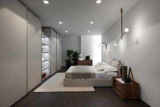 letto contenitore Vanity di Désirée by Gruppo Euromobil, armadio Combi System, comodini e madia Plan letto contenitore Vanity di Désirée by Gruppo Euromobil, armadio Combi System, comodini e madia Plan