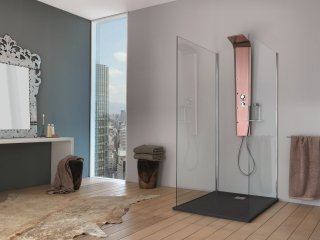 colonna doccia Pictor Top di Samo in forma rettangolare asimmetrica colonna doccia Pictor Top di Samo in forma rettangolare asimmetrica
