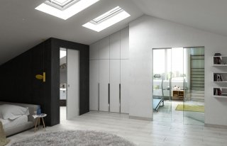 profili del controtelaio Essential doppio in alluminio per porte scorrevoli con ante in vetro Essential di Scrigno profili del controtelaio Essential doppio in alluminio per porte scorrevoli con ante in vetro Essential di Scrigno