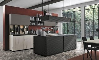 cucina senza maniglie e ante in alluminio Oltre di Cucine Lube cucina senza maniglie e ante in alluminio Oltre di Cucine Lube