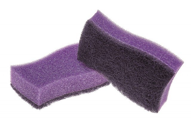 Le nuove Spugne Scotch-Brite® Extreme dal design accattivante, colori glamour e l’innovativa tecnologia della fibra abrasiva sono ideali per pulire rapidamente ed efficacemente lo sporco incrostato di stoviglie, posate e padelle. Le nuove Spugne Scotch-Brite® Extreme dal design accattivante, colori glamour e l’innovativa tecnologia della fibra abrasiva sono ideali per pulire rapidamente ed efficacemente lo sporco incrostato di stoviglie, posate e padelle.