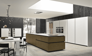 cucina con isola realizzata in Fenix NTM® Filo di Comprex cucina con isola realizzata in Fenix NTM® Filo di Comprex