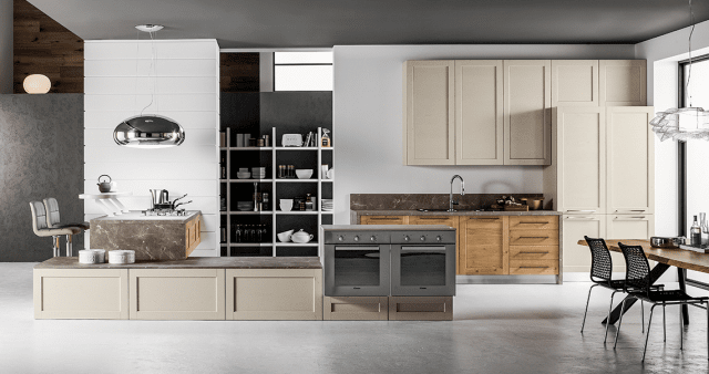 cucina aperta sul soggiorno e con penisola Curry di Arrex Le Cucine cucina aperta sul soggiorno e con penisola Curry di Arrex Le Cucine