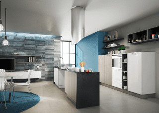 cucina con isola centrale Plan di Berloni cucina con isola centrale Plan di Berloni