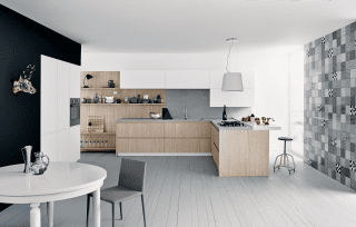cucina angolare in stile nordico chiara Maxima 2.2 di Cesar cucina angolare in stile nordico chiara Maxima 2.2 di Cesar