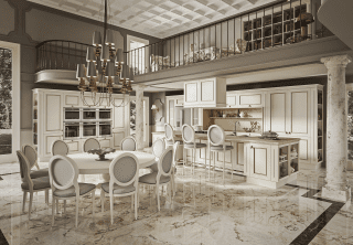 cucina con Boiserie romantica decor gold edition di febal casa cucina con Boiserie romantica decor gold edition di febal casa