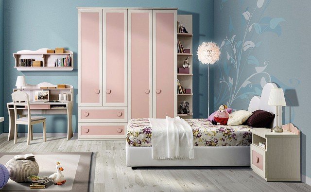 cameretta romantica bianca e rosa Old CC02 di Giessegi. cameretta romantica bianca e rosa Old CC02 di Giessegi.