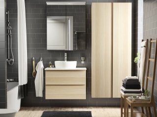 lavabo tondo da appoggio Törnviken di Ikea dalla forma lineare con troppopieno lavabo tondo da appoggio Törnviken di Ikea dalla forma lineare con troppopieno