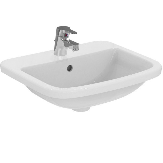 lavabo in ceramica bianca sanitaria collezione Gemma2 di Ceramica Dolomite per rubinetteria monoforo. lavabo in ceramica bianca sanitaria collezione Gemma2 di Ceramica Dolomite per rubinetteria monoforo.