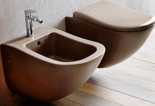 Bidet e wc sospesi della serie Fluid di Ceramica Cielo Bidet e wc sospesi della serie Fluid di Ceramica Cielo
