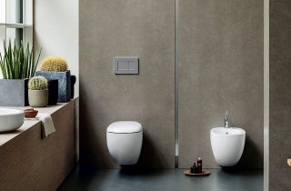 water e bidet Linea Easy 02 di Pozzi Ginori con profili smussati water e bidet Linea Easy 02 di Pozzi Ginori con profili smussati