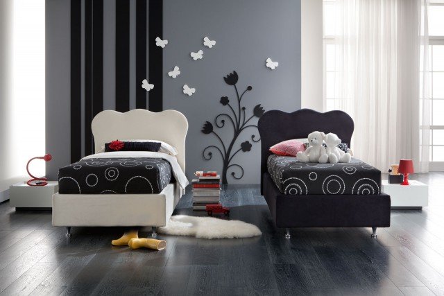 letto con testata di linea sinuosa Onda di Altrenotti letto con testata di linea sinuosa Onda di Altrenotti