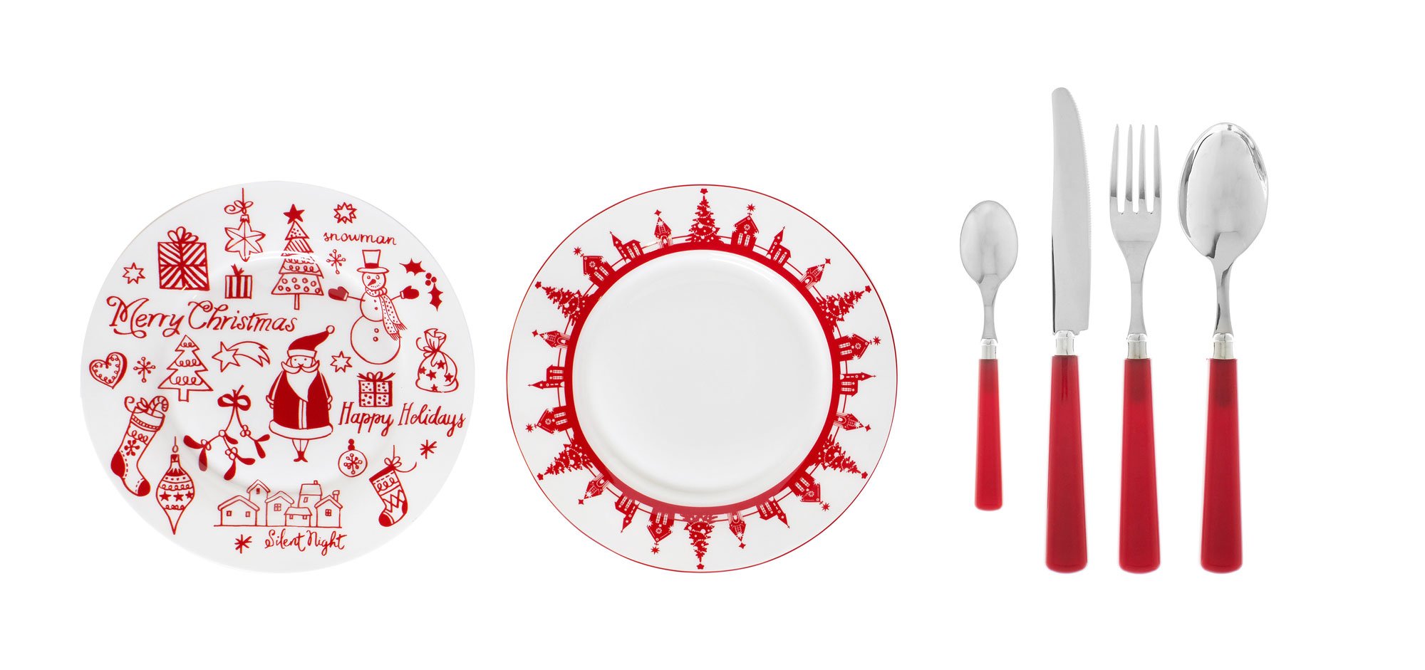 I piattini da frutta di Coincasa decorati dai tipici motivi natalizi rossi su un fondo candido sono perfetti per apparecchiare la tavola della colazione del 25 dicembre in stile nordico. Si possono accostare alle posate in acciaio inox con il manico in plastica rossa. I piattini prezzo 9,90 (il set di 2 pezzi). Le posate a partire da 3,90 euro cad. www.coincasa.it I piattini da frutta di Coincasa decorati dai tipici motivi natalizi rossi su un fondo candido sono perfetti per apparecchiare la tavola della colazione del 25 dicembre in stile nordico. Si possono accostare alle posate in acciaio inox con il manico in plastica rossa. I piattini prezzo 9,90 (il set di 2 pezzi). Le posate a partire da 3,90 euro cad. www.coincasa.it