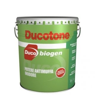 il Ciclo Antimuffa Biogen di Duco tratta muffe e condensa sulle pareti di casa con una gamma di prodotti completa ed efficace, dal detergente alla pittura, passando per la soluzione protettiva e il fissativo antimuffa. L’efficacia dell’intervento è ovviamente proporzionale all’intensità del trattamento, che prevede l’utilizzo sequenziale di una serie di prodotti, ricchi ciascuno di biocidi, in grado di eliminare e bonificare le zone infestate, inibendo la successiva formazione di muffe. Il ciclo comprende i seguenti Antimuffa: Biogen detergente, Biogen protettivo, Biogen fissativo e infine la pittura lavabile antimuffa Ducotone Biogen Thermo, anticondensa e termoisolante. www.duco.it il Ciclo Antimuffa Biogen di Duco tratta muffe e condensa sulle pareti di casa con una gamma di prodotti completa ed efficace, dal detergente alla pittura, passando per la soluzione protettiva e il fissativo antimuffa. L’efficacia dell’intervento è ovviamente proporzionale all’intensità del trattamento, che prevede l’utilizzo sequenziale di una serie di prodotti, ricchi ciascuno di biocidi, in grado di eliminare e bonificare le zone infestate, inibendo la successiva formazione di muffe. Il ciclo comprende i seguenti Antimuffa: Biogen detergente, Biogen protettivo, Biogen fissativo e infine la pittura lavabile antimuffa Ducotone Biogen Thermo, anticondensa e termoisolante. www.duco.it
