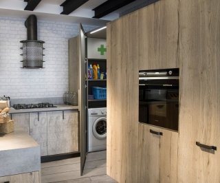 cucina con zona lavanderia angolare Loft di Snaidero cucina con zona lavanderia angolare Loft di Snaidero