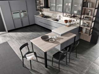 cucina in laminato Grigio malta Marina 3.0 di Febal Casa cucina in laminato Grigio malta Marina 3.0 di Febal Casa