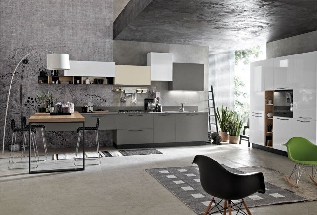 cucina in melaminico finiture Iron, Desert e Bianco puro Maya di Stosa Cucine cucina in melaminico finiture Iron, Desert e Bianco puro Maya di Stosa Cucine