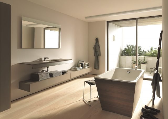 vasca rettangolare della serie DuraStyle di Duravit con design di Matteo Thun & Partners realizzata in acrilico satinato vasca rettangolare della serie DuraStyle di Duravit con design di Matteo Thun & Partners realizzata in acrilico satinato