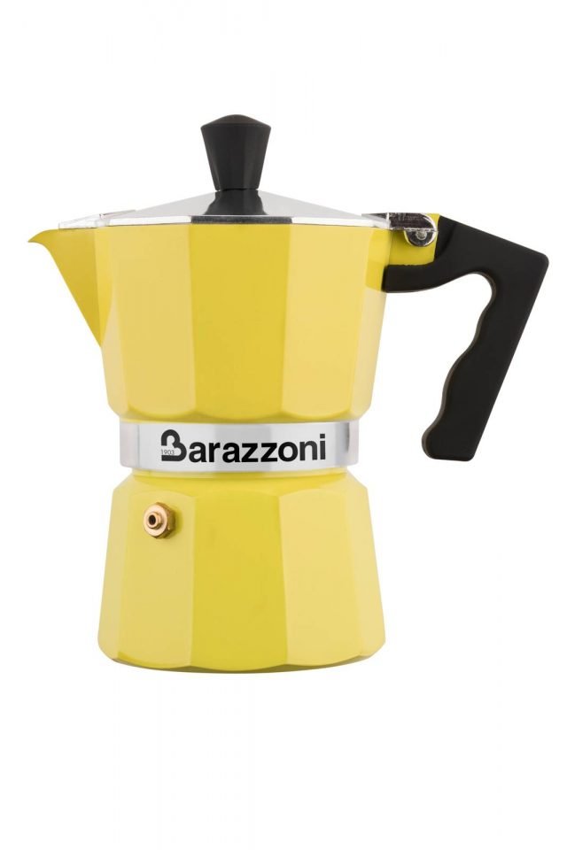 Caffettiera Colorata di Barazzoni gialla in alluminio Caffettiera Colorata di Barazzoni gialla in alluminio