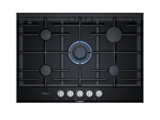 Il piano cottura a gas in vetroceramica della Serie 8 mod. PRR7A6D70 di Bosch ha sistema Flame Select per una regolazione precisa della fiamma con 9 livelli di potenza predefiniti. Largo 75 cm, ha cinque bruciatori di cui uno FastWok con funzione dual flame a doppia regolazione per una cottura potente. Prezzo da rivenditore. www.bosch.it Il piano cottura a gas in vetroceramica della Serie 8 mod. PRR7A6D70 di Bosch ha sistema Flame Select per una regolazione precisa della fiamma con 9 livelli di potenza predefiniti. Largo 75 cm, ha cinque bruciatori di cui uno FastWok con funzione dual flame a doppia regolazione per una cottura potente. Prezzo da rivenditore. www.bosch.it