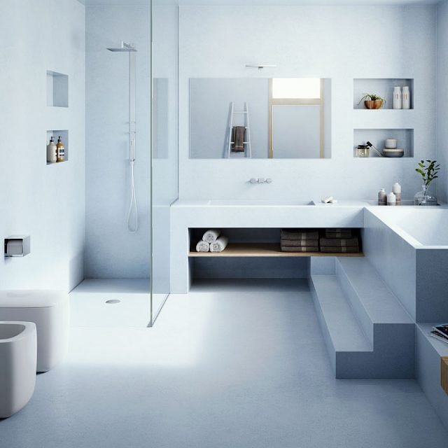 Microtopping® di Ideal Work riveste tutte le superfici del bagno Microtopping® di Ideal Work riveste tutte le superfici del bagno