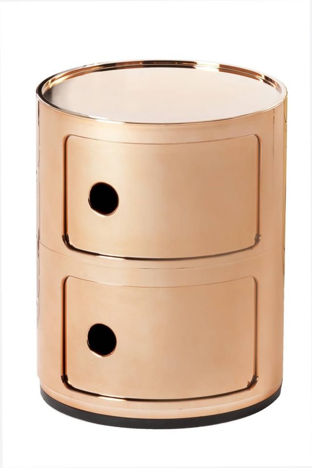 contenitore bagno Componibile di Kartell (design Anna Castelli Ferrieri) finitura rame contenitore bagno Componibile di Kartell (design Anna Castelli Ferrieri) finitura rame