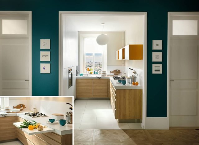 Lo stile nordico connota questa composizione che ha accessori come il piano di lavoro estraibile, da riporre dopo l’uso. Ha ante con finitura in legno chiaro e pensili color Panama Portland di Schmidt, che permette composizioni personalizzate. www.schmidtcucine.it Lo stile nordico connota questa composizione che ha accessori come il piano di lavoro estraibile, da riporre dopo l’uso. Ha ante con finitura in legno chiaro e pensili color Panama Portland di Schmidt, che permette composizioni personalizzate. www.schmidtcucine.it