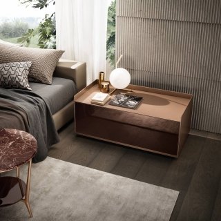 comodino Self bold di Rimadesio in vetro comodino Self bold di Rimadesio in vetro
