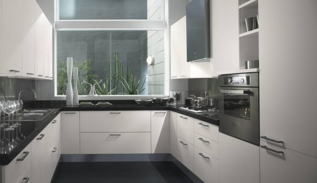cucina a golfo Urban di Scavolini bianca cucina a golfo Urban di Scavolini bianca