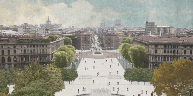 A Milano, Piazza Castello pedonale e alberata: ecco il progetto vincitore