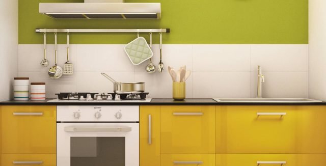 cucina gialla Delinia di Leroy Merlin in mdf rivestito in pvc cucina gialla Delinia di Leroy Merlin in mdf rivestito in pvc