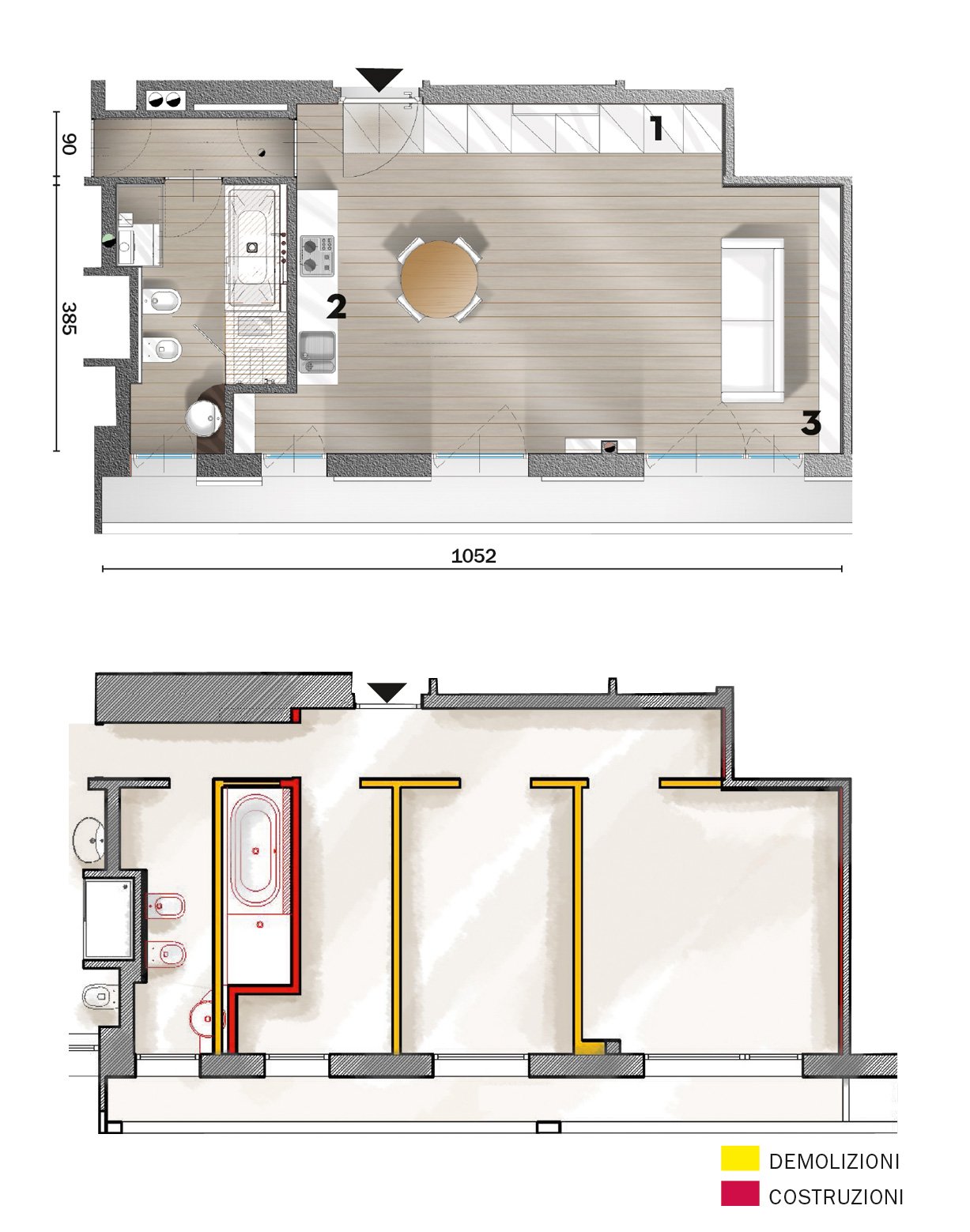 50 mq: una casa open space per avere più luce. guarda i costi della ... Progetto casa 50 mq