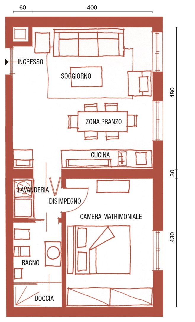 Casa di 60 mq. with casa di 60 mq. ucasa a jesolo di mq with casa di ... Pianta della casa