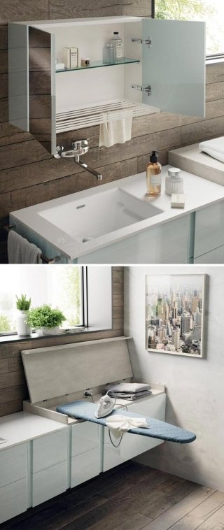 Progetto Laundry Space di Scavolini Bathrooms per arredo bagno piccolo Progetto Laundry Space di Scavolini Bathrooms per arredo bagno piccolo