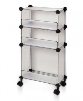 Carrello Salvaspazio di Bonprix in alluminio anodizzato Carrello Salvaspazio di Bonprix in alluminio anodizzato