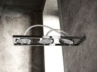 soffione Nu di Fima Carlo Frattini con tre soffioni orientabili dal diametro di 12 cm con getto a pioggia soffione Nu di Fima Carlo Frattini con tre soffioni orientabili dal diametro di 12 cm con getto a pioggia