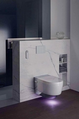 water bidet 2 in 1 Geberit AquaClean Mera con illuminazione notturna water bidet 2 in 1 Geberit AquaClean Mera con illuminazione notturna