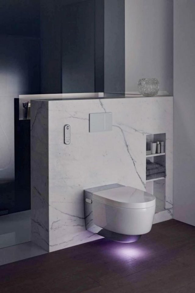 water bidet 2 in 1 Geberit AquaClean Mera con illuminazione notturna water bidet 2 in 1 Geberit AquaClean Mera con illuminazione notturna