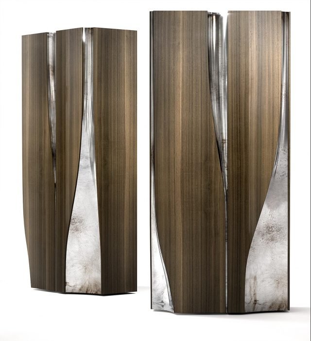 Palazzi di Henge è la nuova madia che ha le ante in legno termotrattato, disponibile in tante finiture diverse, finito ad olio a base di cera naturale e acqua. Le ante inoltre sono sagomate in prezioso argento 999. Misura L 90 x P 50 x H 190 cm. www.henge07.com Palazzi di Henge è la nuova madia che ha le ante in legno termotrattato, disponibile in tante finiture diverse, finito ad olio a base di cera naturale e acqua. Le ante inoltre sono sagomate in prezioso argento 999. Misura L 90 x P 50 x H 190 cm. www.henge07.com