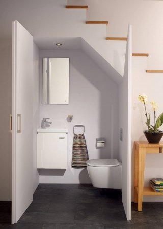Collezione Connect Space design Robin Levien di Ideal Standard ambiente bagno piccolo salvaspazio Collezione Connect Space design Robin Levien di Ideal Standard ambiente bagno piccolo salvaspazio