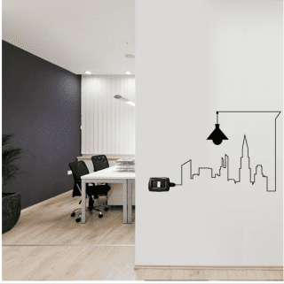 Adesivo placche,City Silouette di Garage27. Ideale per la casa e l’ufficio, ha una durata di 5/7 anni. Misura e anche su richiesta , prezzo 22 euro. www.garage27.it